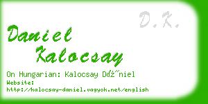 daniel kalocsay business card